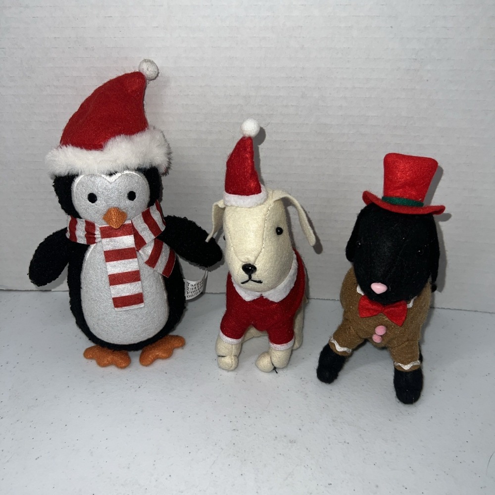Target Bullseye Playground Felt Christmas New 2024 2 Dogs And Penguin